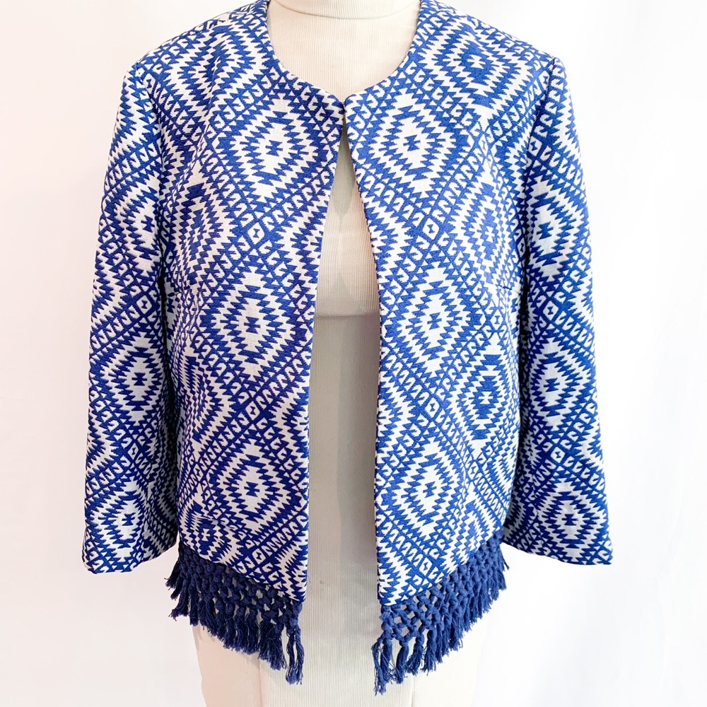 J. McLaughlin geo print blazer